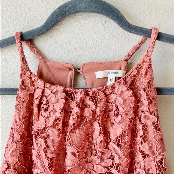 Dusty Rose Lace Dress - Picture 4 of 9